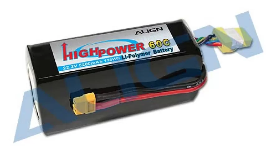 Align 5200mAh 60C 6S 22.2v Li-Po Battery