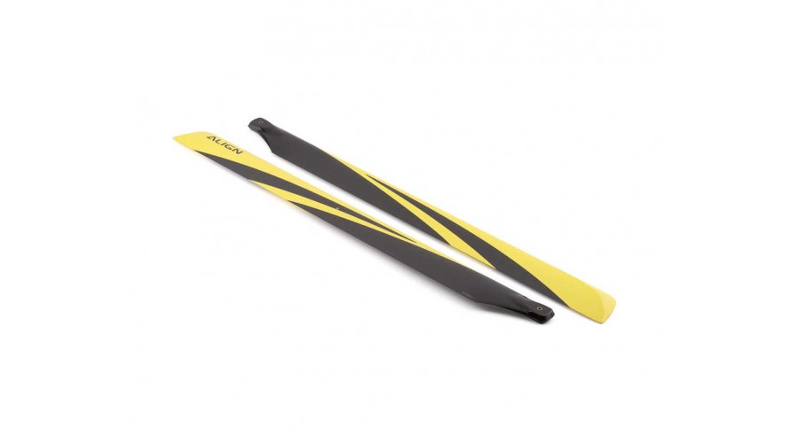T-REX 650 Carbon Fiber Blades - Yellow HD650A by Align