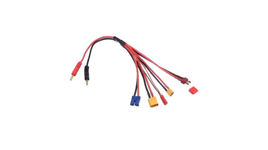 Universal Charge Cable 5 Outlet XT30 XT60 TPLUG EC3 JST EPB-9411