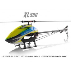 XLPower 520 Kit with Main Blades, and Tail Blades