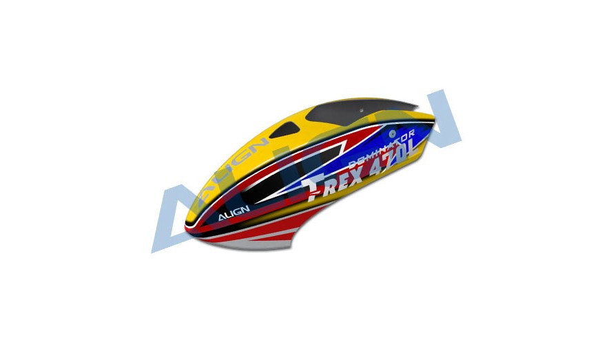 ALIGN T-REX 470L Painted Canopy Yellow / Red HC4705