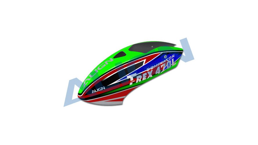 ALIGN T-REX 470L Painted Canopy - Green / Red HC4706