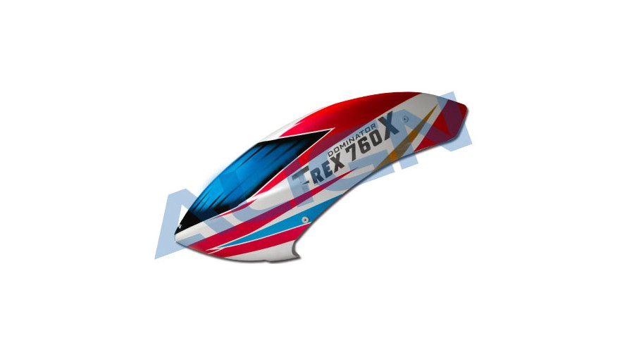 T-REX 760X Painted Canopy - Red White HC7659