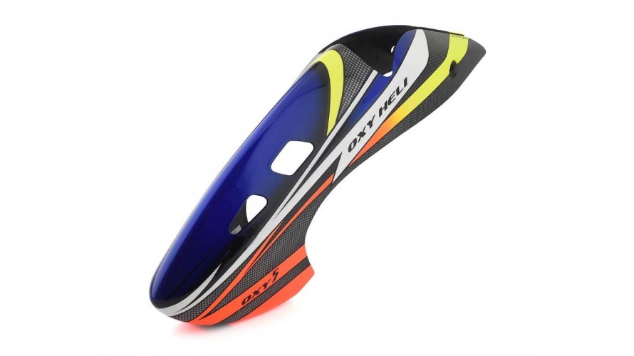 OXY5 Canopy Scheme 10 Orange-Yellow-Blue-Carbon OSP-1480 by LYNX Heli Innovations