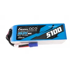 Gens ace 5100mah 6S 80C 22.2V G-tech Lipo Battery (EC5) Gens ace 5100mah 6S 80C 22.2V G-tech Lipo Battery (EC5)