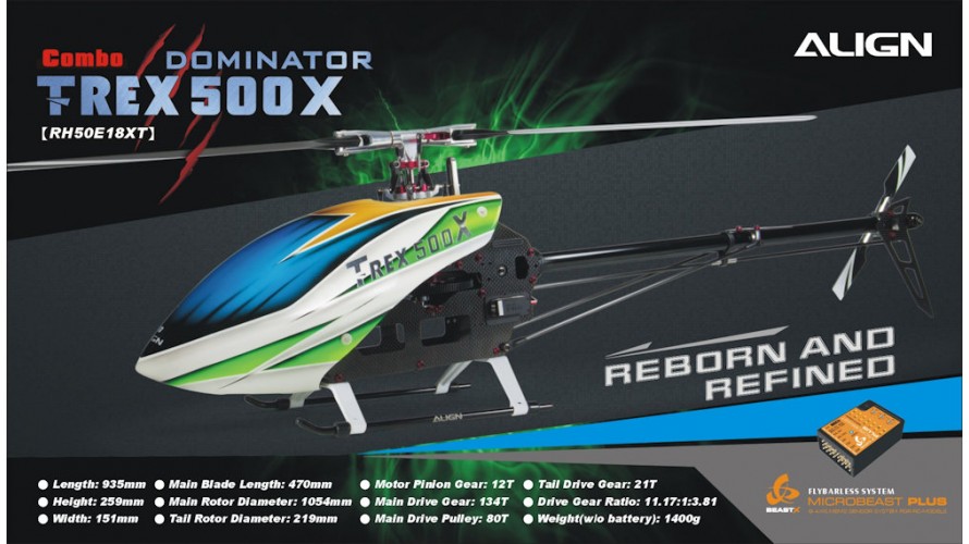 T-REX 500X Dominator Combo Belt RH50E18X by Align