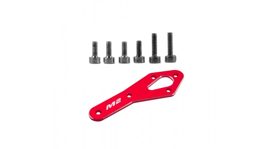 OMP Hobby M2 EVO Tail Motor Reinforcement Plate - Red OSHM2318R