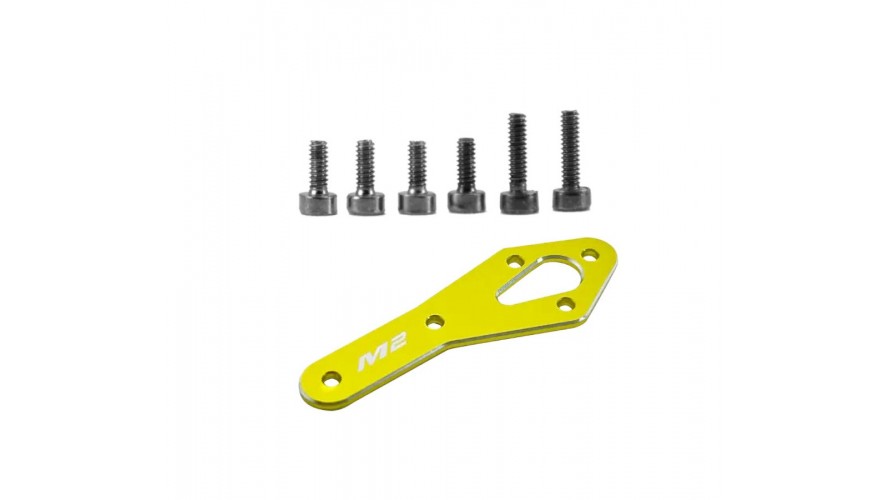 OMP Hobby M2 EVO Tail Motor Reinforcement Plate - Yellow OSHM2318Y