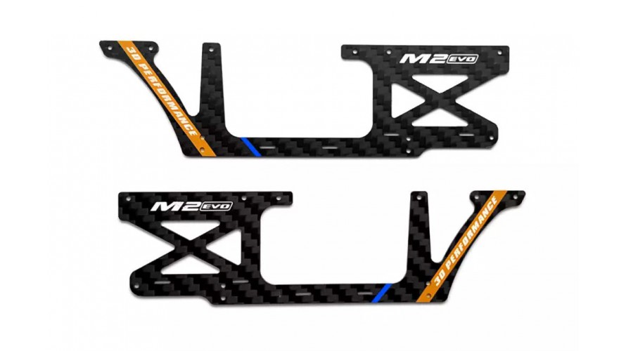 OMP Hobby M2 EVO Carbon Fiber Frame Set - White OSHM2326W