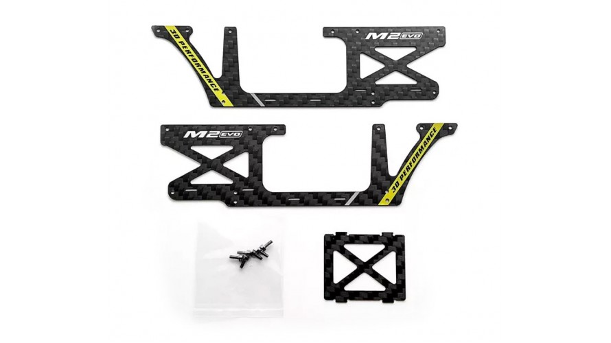 OMP Hobby M2 EVO Carbon Fiber Frame Set - Yellow OSHM2326Y
