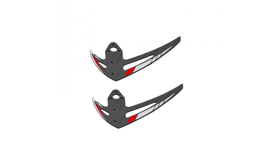 OMP Hobby M2 EVO Vertical Stabilizer - Red OSHM2328R