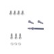 OMP Hobby M2 v3 PRO Swashplate Ball Screw Set