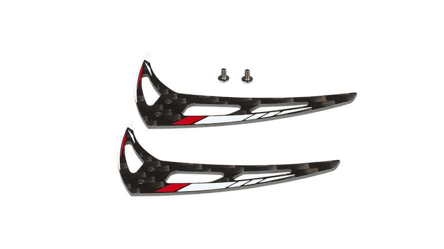 OMP Hobby M1 EVO Vertical Stabilizer - Red OSHM1204R