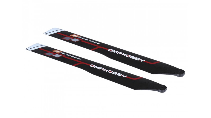OMP Hobby M1 EVO Main Blades 125mm - Red OSHM1209R