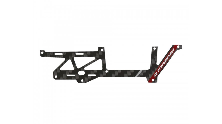 OMP Hobby M1 EVO Carbon Fiber Frame Left - Red OSHM1214R
