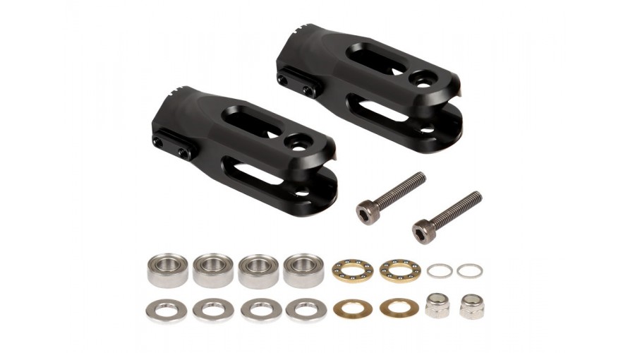 OMP Hobby M4 / M4 Max Main Rotor Blade Grip Set - Black OSHM4009B