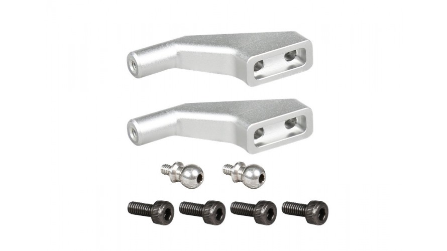 OMP Hobby M4 / M4 Max Main Rotor Blade Grip Arm Set - Silver OSHM4010S