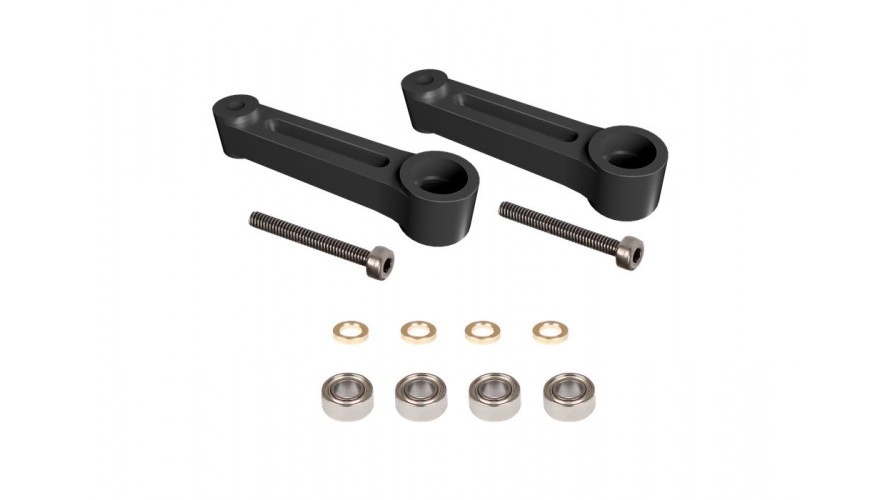 OMP Hobby M4 / M4 Max Swashplate Control Arm Set - Black OSHM4012B