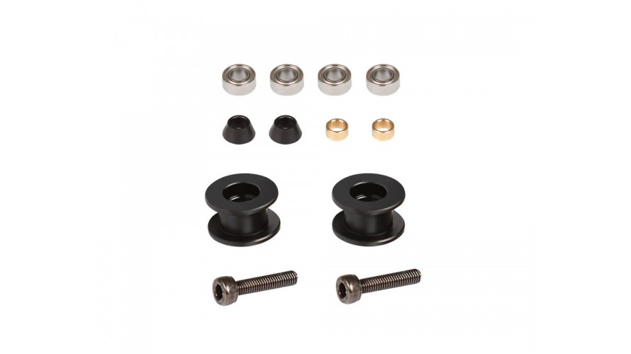 OMP Hobby M4 Idler Pulley Set - Black OSHM4020B