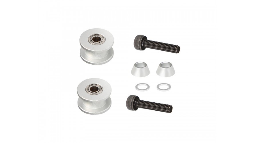 OMP Hobby M4 Idler Pulley Set - Silver OSHM4020S