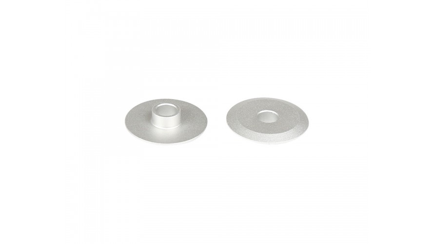 OMP Hobby M4 Tail Pulley Flange Set - Silver OSHM4036S
