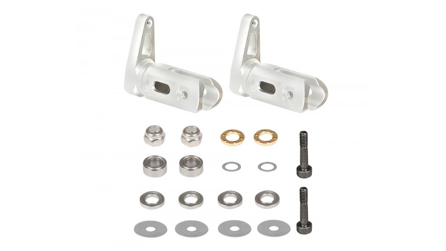 OMP Hobby M4 Tail Blade Grip Set - Silver OSHM4041S