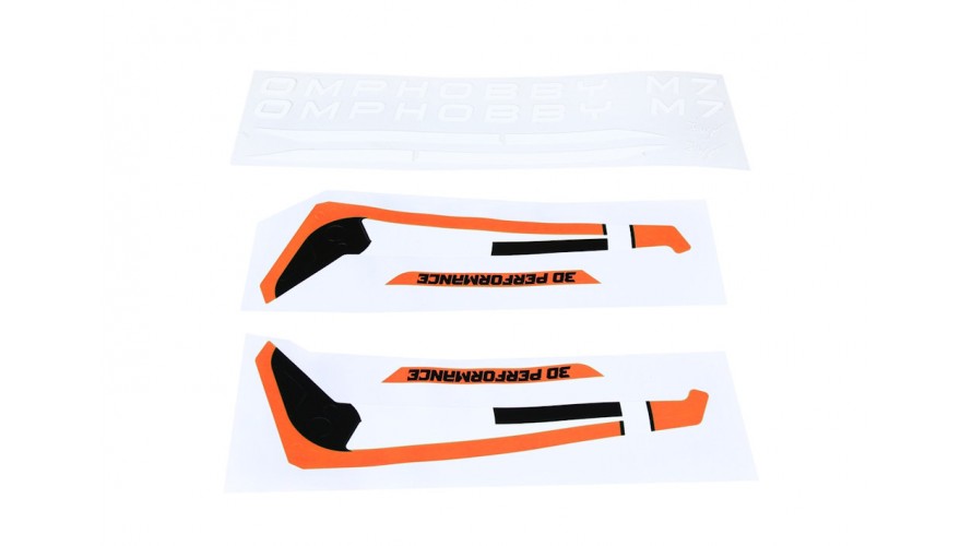 OMP HOBBY M7 Tail Fin Sticker (Orange) OSHM7177