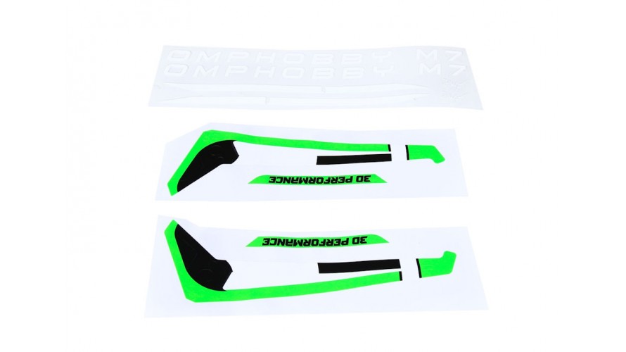 OMP HOBBY M7 Tail Fin Sticker (Green) OSHM7179